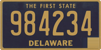 DE license plate 984234