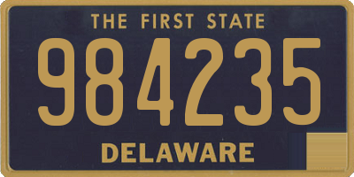 DE license plate 984235