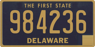 DE license plate 984236