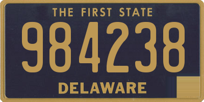 DE license plate 984238