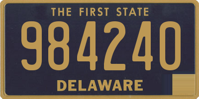 DE license plate 984240