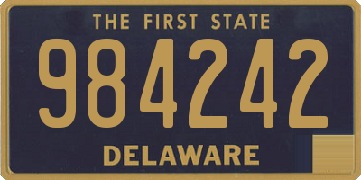 DE license plate 984242