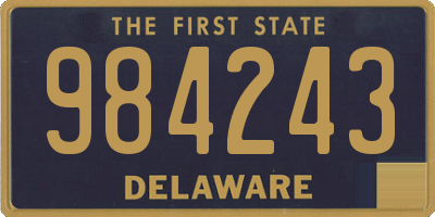 DE license plate 984243