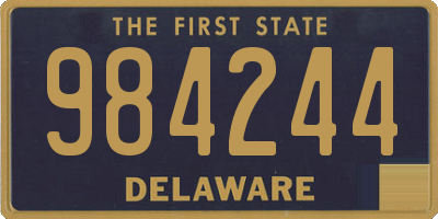 DE license plate 984244