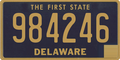 DE license plate 984246