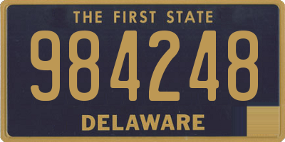 DE license plate 984248