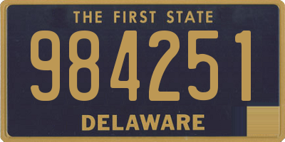 DE license plate 984251