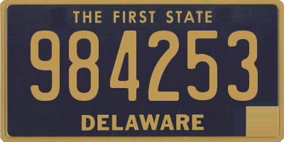 DE license plate 984253