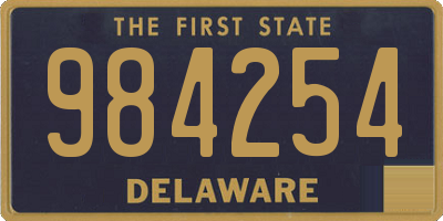 DE license plate 984254