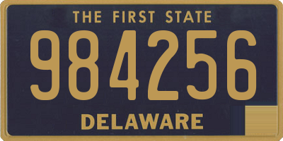 DE license plate 984256