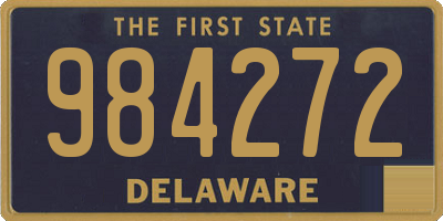 DE license plate 984272