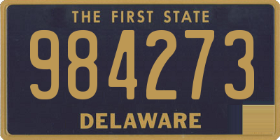 DE license plate 984273