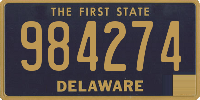 DE license plate 984274