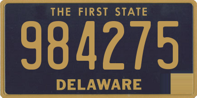 DE license plate 984275