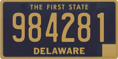 DE license plate 984281