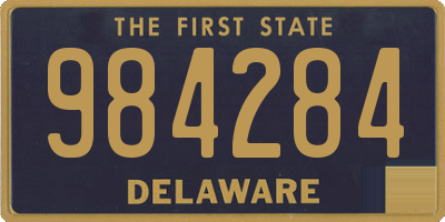 DE license plate 984284