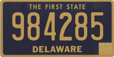 DE license plate 984285