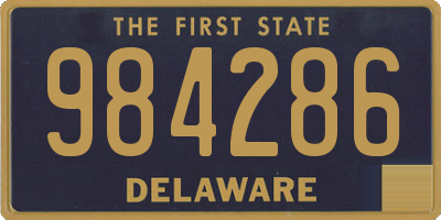 DE license plate 984286