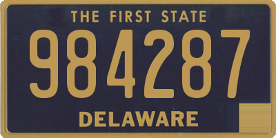 DE license plate 984287