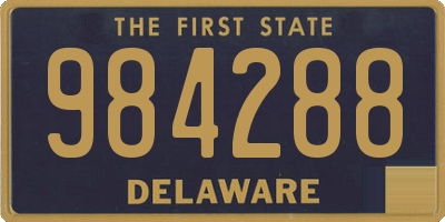 DE license plate 984288