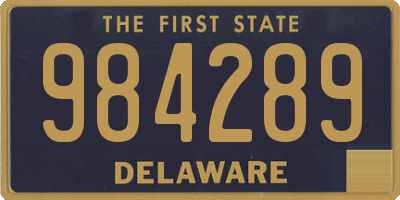 DE license plate 984289