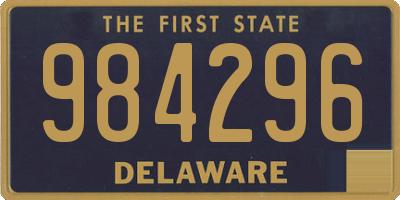 DE license plate 984296