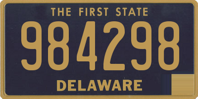 DE license plate 984298