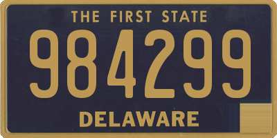 DE license plate 984299