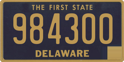 DE license plate 984300