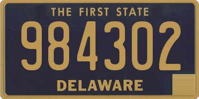 DE license plate 984302