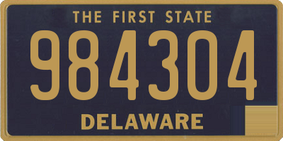 DE license plate 984304