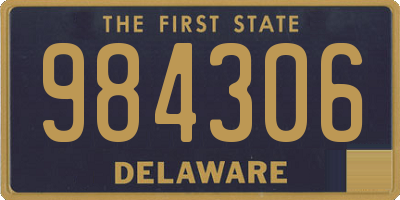 DE license plate 984306