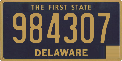 DE license plate 984307