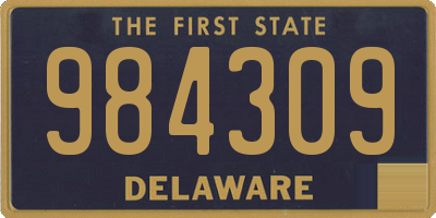 DE license plate 984309