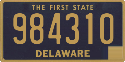 DE license plate 984310