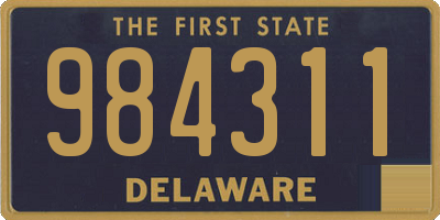 DE license plate 984311