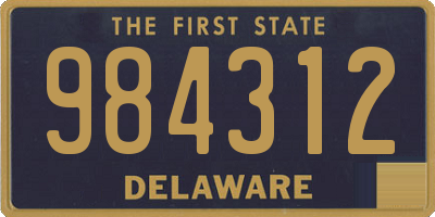 DE license plate 984312