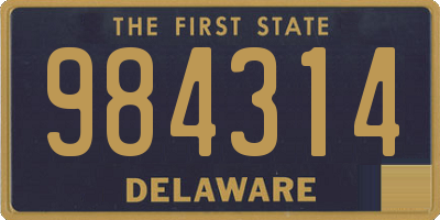 DE license plate 984314