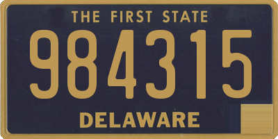 DE license plate 984315