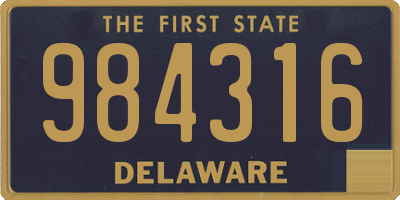 DE license plate 984316