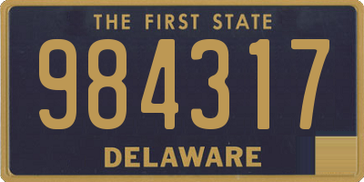 DE license plate 984317