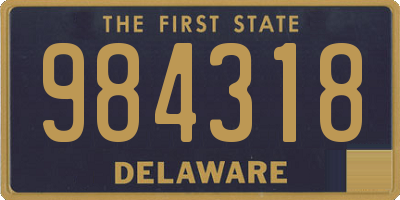 DE license plate 984318