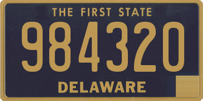 DE license plate 984320