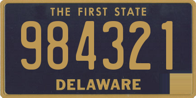 DE license plate 984321