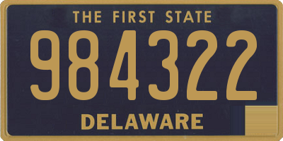 DE license plate 984322