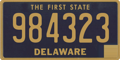 DE license plate 984323