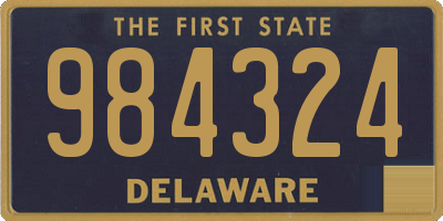 DE license plate 984324