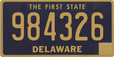 DE license plate 984326