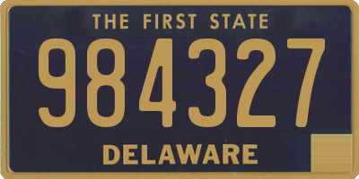 DE license plate 984327