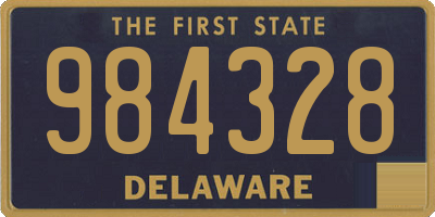 DE license plate 984328